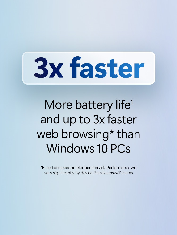 3x faster web browsing than Windows 10 PCs